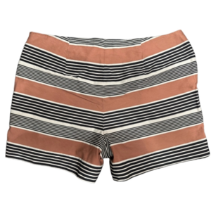 LOFT Black, Tan, and White Striped Shorts